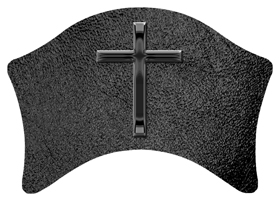 DABAN 510 BK SH BK Black Single Cross Shimmer Black Background